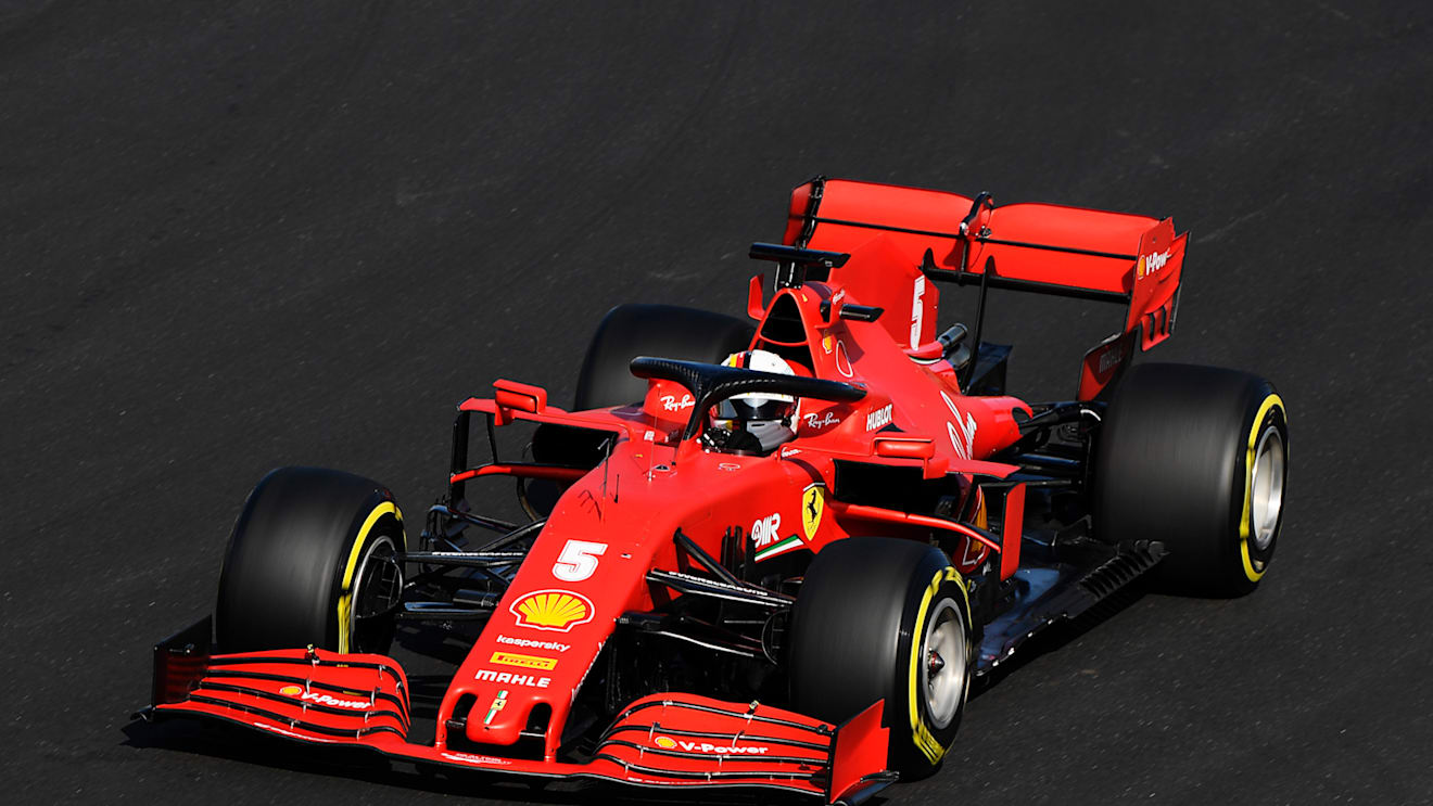 PORTIMAO, PORTUGAL - OCTOBER 24: Sebastian Vettel of Germany driving the (5) Scuderia Ferrari SF1000 on track during qualifying ahead of the F1 Grand Prix of Portugal at Autodromo Internacional do Algarve on October 24, 2020 in Portimao, Portugal. (Photo by Jorge Guerrero - Pool/Getty Images)