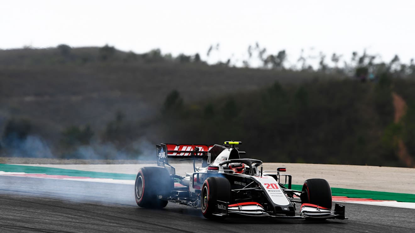 PORTIMAO, PORTUGAL - OCTOBER 25: Kevin Magnussen of Denmark driving the (20) Haas F1 Team VF-20 Ferrari on track during the F1 Grand Prix of Portugal at Autodromo Internacional do Algarve on October 25, 2020 in Portimao, Portugal. (Photo by Rudy Carezzevoli/Getty Images)