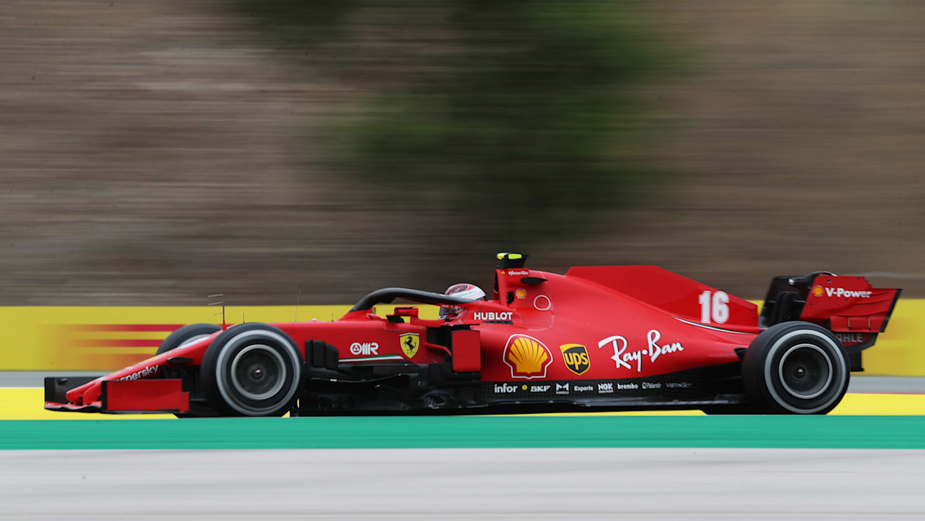 PORTIMAO, PORTUGAL - OCTOBER 25: Charles Leclerc of Monaco driving the (16) Scuderia Ferrari SF1000 on track during the F1 Grand Prix of Portugal at Autodromo Internacional do Algarve on October 25, 2020 in Portimao, Portugal. (Photo by Jose Sena Goulao - Pool/Getty Images)
