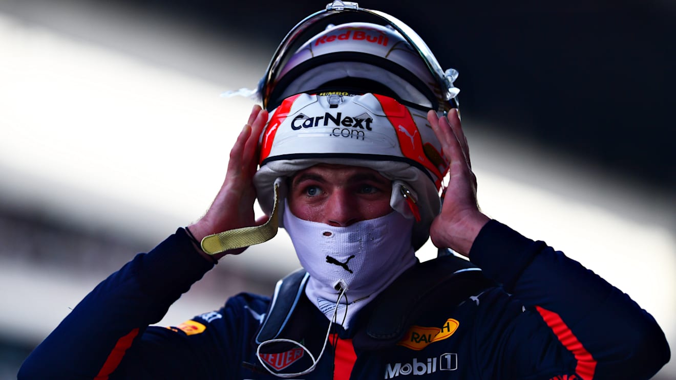 SOCHI, RUSSIA - SEPTEMBER 26: Second place qualifier Max Verstappen of Netherlands and Red Bull Racing looks on in parc ferme during qualifying ahead of the F1 Grand Prix of Russia at Sochi Autodrom on September 26, 2020 in Sochi, Russia. (Photo by Mario Renzi - Formula 1/Formula 1 via Getty Images)