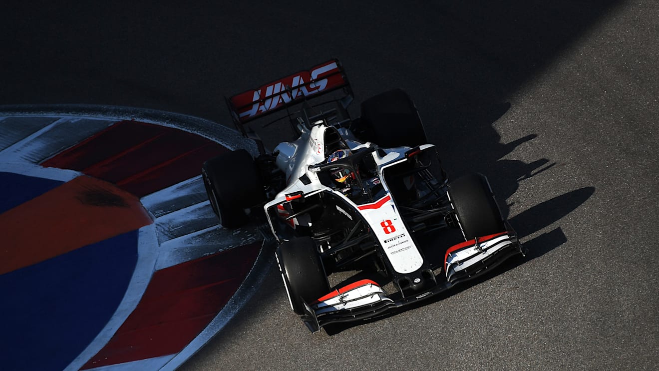 SOCHI, RUSSIA - SEPTEMBER 27: Romain Grosjean of France driving the (8) Haas F1 Team VF-20 Ferrari on track during the F1 Grand Prix of Russia at Sochi Autodrom on September 27, 2020 in Sochi, Russia. (Photo by Kirill Kudryavtsev - Pool/Getty Images)
