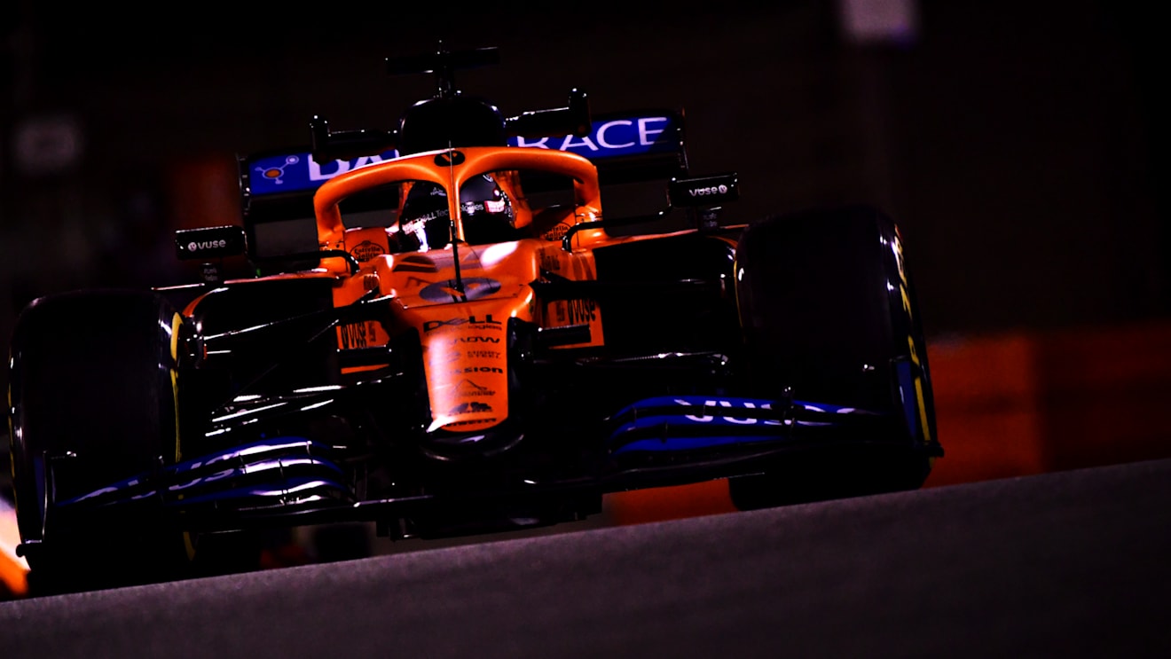 BAHRAIN, BAHRAIN - DECEMBER 04: Carlos Sainz of Spain driving the (55) McLaren F1 Team MCL35 Renault on track during practice ahead of the F1 Grand Prix of Sakhir at Bahrain International Circuit on December 04, 2020 in Bahrain, Bahrain. (Photo by Mario Renzi - Formula 1/Formula 1 via Getty Images)