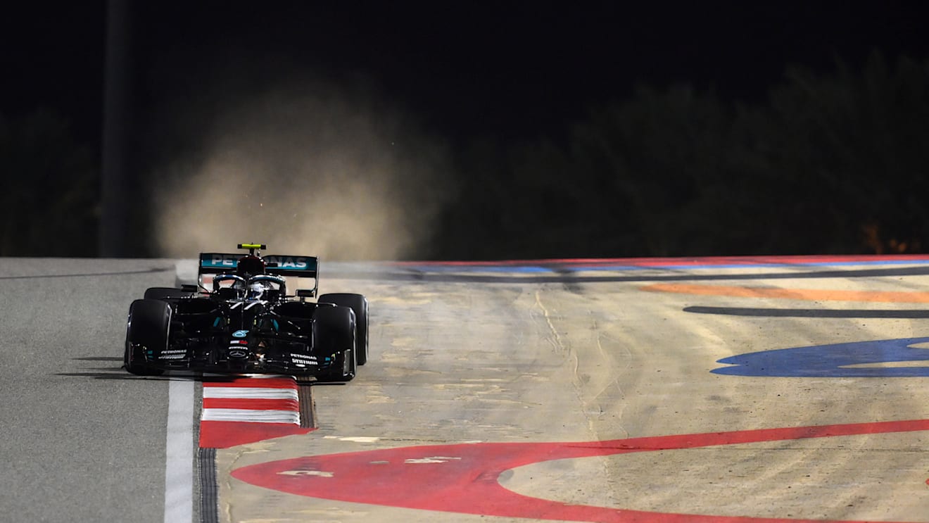 BAHRAIN, BAHRAIN - DECEMBER 04: Valtteri Bottas of Finland driving the (77) Mercedes AMG Petronas F1 Team Mercedes W11 on track during practice ahead of the F1 Grand Prix of Sakhir at Bahrain International Circuit on December 04, 2020 in Bahrain, Bahrain. (Photo by Clive Mason - Formula 1/Formula 1 via Getty Images)