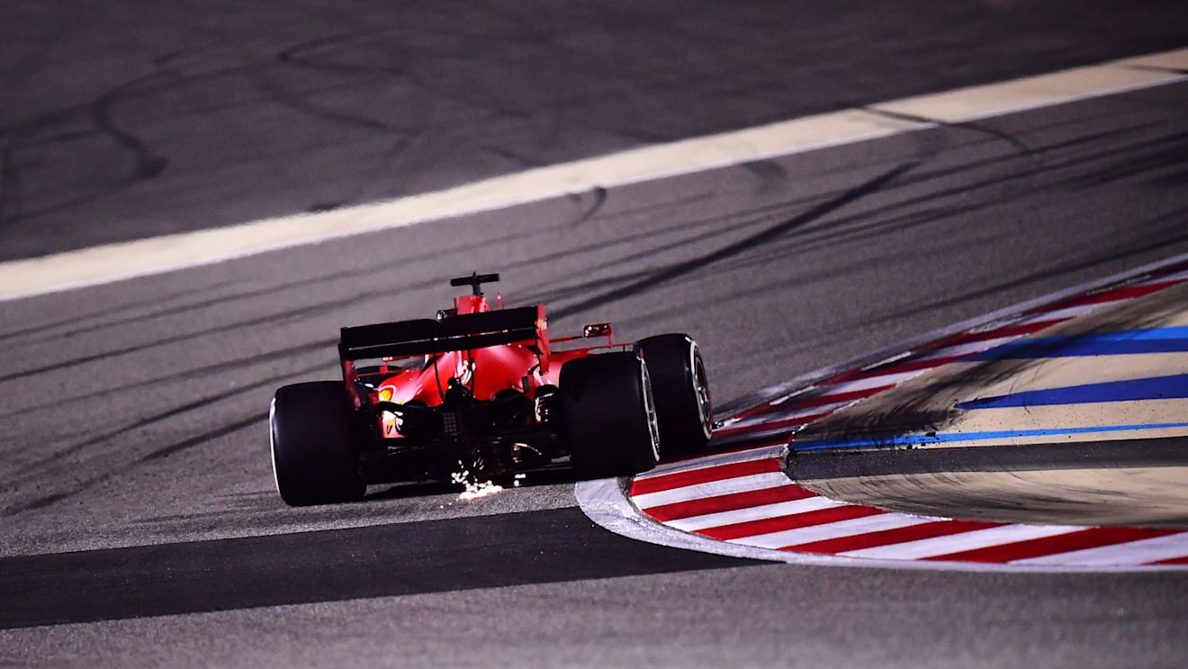 BAHRAIN, BAHRAIN - DECEMBER 06: Sebastian Vettel of Germany driving the (5) Scuderia Ferrari SF1000 on track during the F1 Grand Prix of Sakhir at Bahrain International Circuit on December 06, 2020 in Bahrain, Bahrain. (Photo by Giuseppe Cacace - Pool/Getty Images)