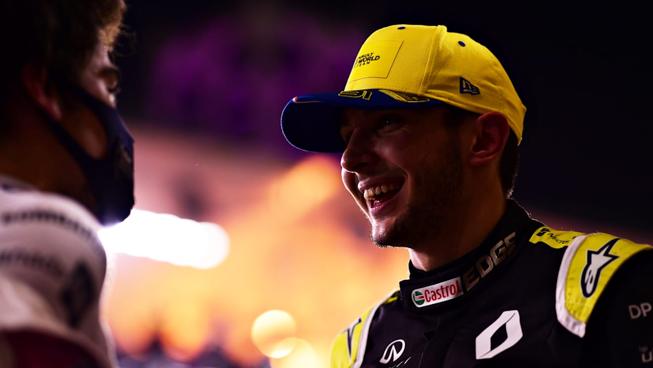 BAHRAIN, BAHRAIN - DECEMBER 06: Third placed Esteban Ocon of France and Renault Sport F1 looks on in parc ferme during the F1 Grand Prix of Sakhir at Bahrain International Circuit on December 06, 2020 in Bahrain, Bahrain. (Photo by Mario Renzi - Formula 1/Formula 1 via Getty Images)
