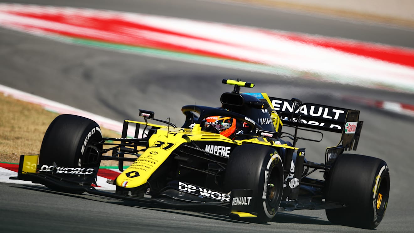 BARCELONA, SPAIN - AUGUST 14: Esteban Ocon of France driving the (31) Renault Sport Formula One Team RS20 on track during practice for the F1 Grand Prix of Spain at Circuit de Barcelona-Catalunya on August 14, 2020 in Barcelona, Spain. (Photo by Bryn Lennon/Getty Images)