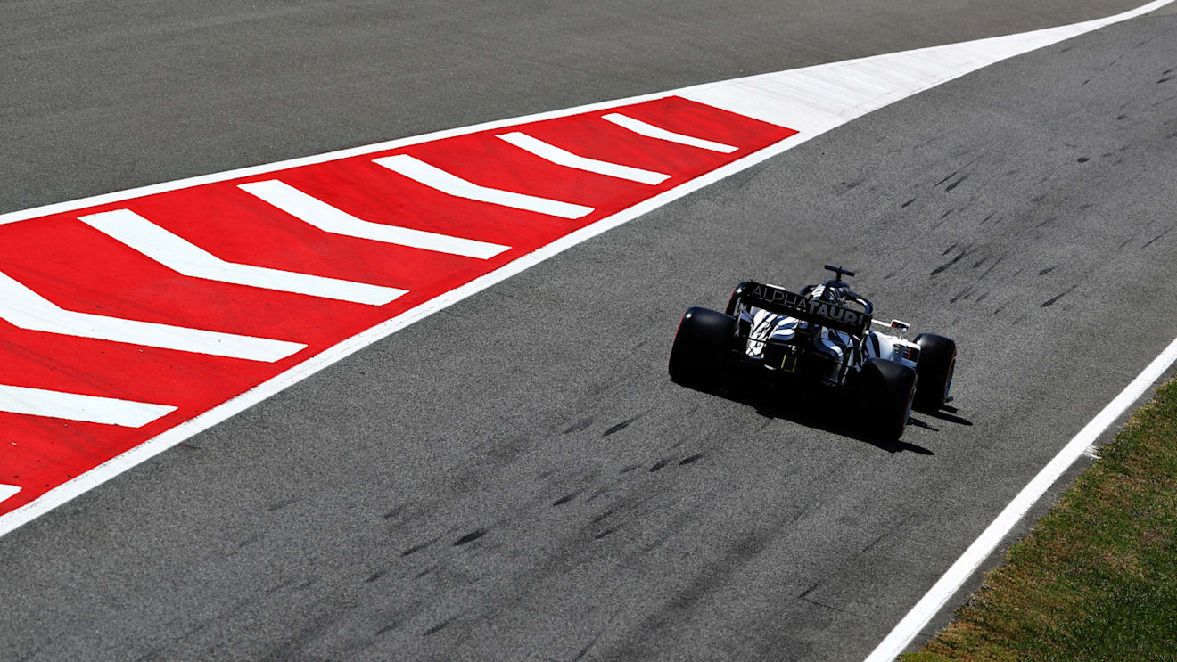 BARCELONA, SPAIN - AUGUST 15: Daniil Kvyat of Russia driving the (26) Scuderia AlphaTauri AT01 Honda leaves the Pitlane during final practice for the F1 Grand Prix of Spain at Circuit de Barcelona-Catalunya on August 15, 2020 in Barcelona, Spain. (Photo by Mark Thompson/Getty Images)
