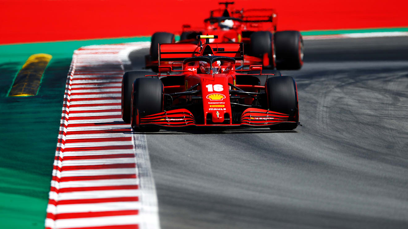 BARCELONA, SPAIN - AUGUST 15: Charles Leclerc of Monaco driving the (16) Scuderia Ferrari SF1000 on track during qualifying for the F1 Grand Prix of Spain at Circuit de Barcelona-Catalunya on August 15, 2020 in Barcelona, Spain. (Photo by Alejandro Garcia/Pool via Getty Images)
