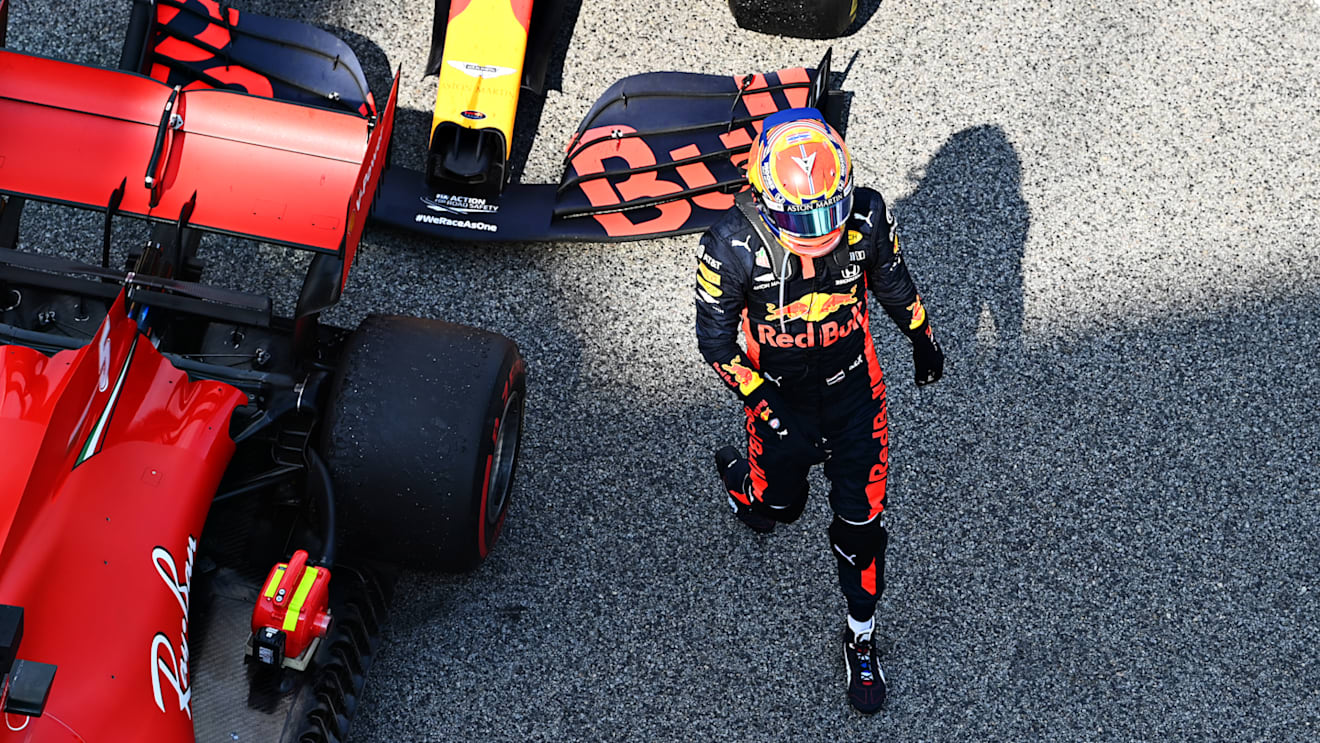BARCELONA, SPAIN - AUGUST 16: Alexander Albon of Thailand and Red Bull Racing walks in parc ferme during the F1 Grand Prix of Spain at Circuit de Barcelona-Catalunya on August 16, 2020 in Barcelona, Spain. (Photo by Clive Mason - Formula 1/Formula 1 via Getty Images)