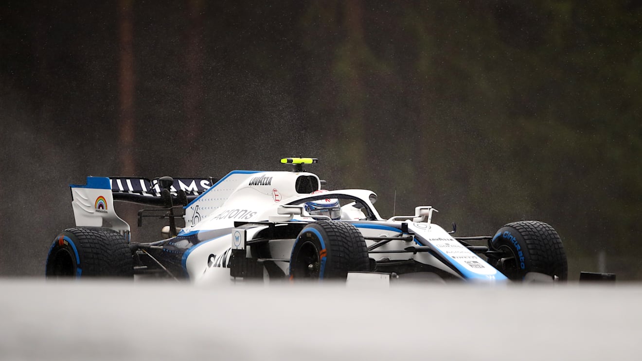 SPIELBERG, AUSTRIA - JULY 11: Nicholas Latifi of Canada driving the (6) Williams Racing FW43 Mercedes on track  during qualifying for the Formula One Grand Prix of Styria at Red Bull Ring on July 11, 2020 in Spielberg, Austria. (Photo by Bryn Lennon/Getty Images)