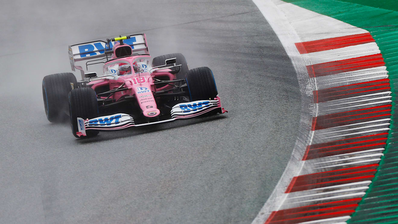 SPIELBERG, AUSTRIA - JULY 11: Lance Stroll of Canada driving the (18) Racing Point RP20 Mercedes on track during qualifying for the Formula One Grand Prix of Styria at Red Bull Ring on July 11, 2020 in Spielberg, Austria. (Photo by Leonhard Foeger/Pool via Getty Images)
