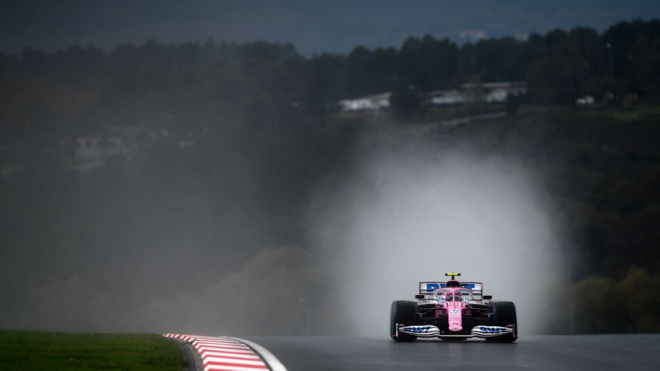 ISTANBUL, TURKEY - NOVEMBER 14: Lance Stroll of Canada driving the (18) Racing Point RP20 Mercedes on track during qualifying ahead of the F1 Grand Prix of Turkey at Intercity Istanbul Park on November 14, 2020 in Istanbul, Turkey. (Photo by Rudy Carezzevoli/Getty Images)