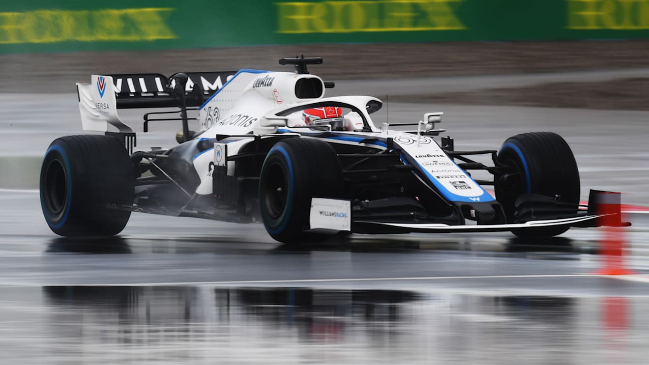 ISTANBUL, TURKEY - NOVEMBER 14: George Russell of Great Britain driving the (63) Williams Racing FW43 Mercedes on track during qualifying ahead of the F1 Grand Prix of Turkey at Intercity Istanbul Park on November 14, 2020 in Istanbul, Turkey. (Photo by Clive Mason/Getty Images)