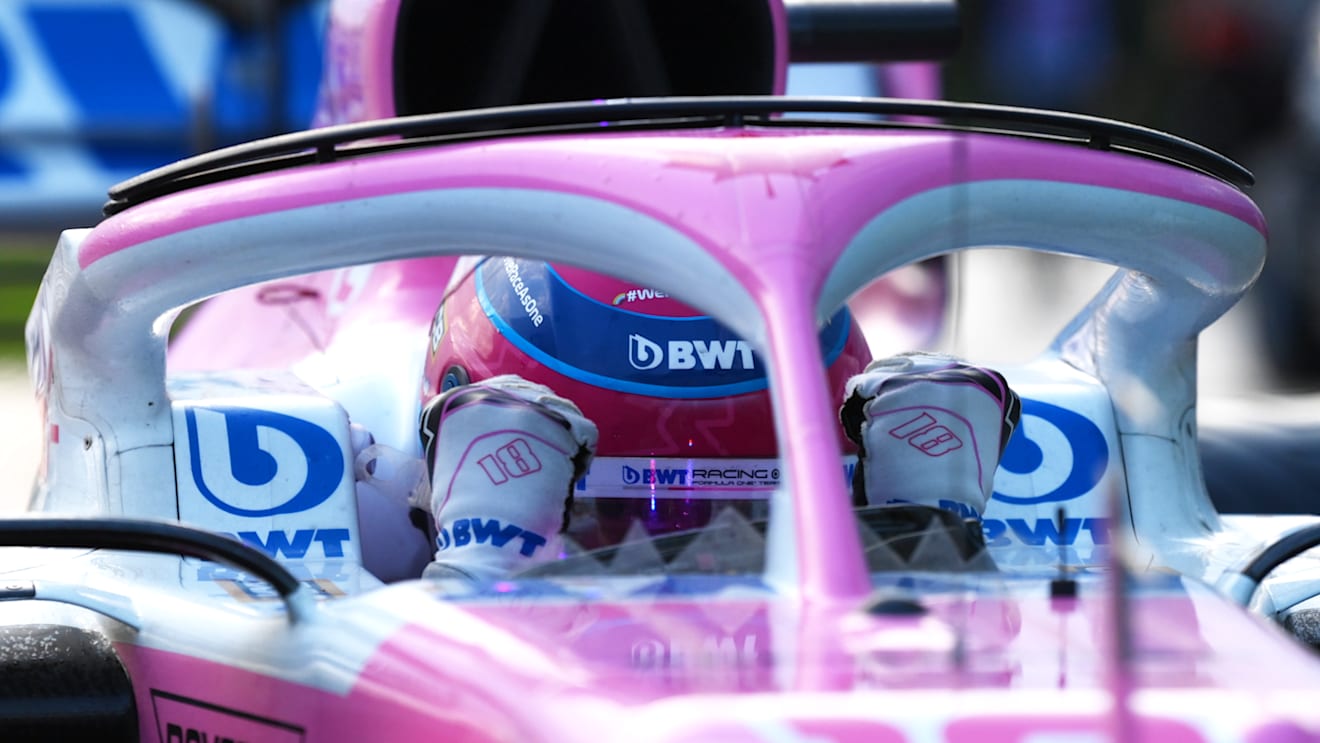 ISTANBUL, TURKEY - NOVEMBER 14: Pole position qualifier Lance Stroll of Canada and Racing Point celebrates in his car in parc ferme during qualifying ahead of the F1 Grand Prix of Turkey at Intercity Istanbul Park on November 14, 2020 in Istanbul, Turkey. (Photo by Clive Mason/Getty Images)