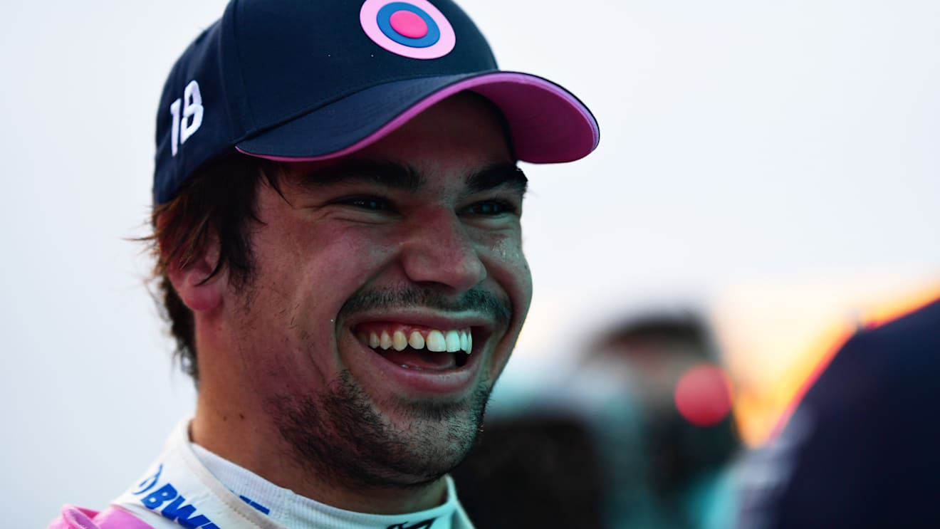 ISTANBUL, TURKEY - NOVEMBER 14: Pole position qualifier Lance Stroll of Canada and Racing Point celebrates in parc ferme during qualifying ahead of the F1 Grand Prix of Turkey at Intercity Istanbul Park on November 14, 2020 in Istanbul, Turkey. (Photo by Mario Renzi - Formula 1/Formula 1 via Getty Images)