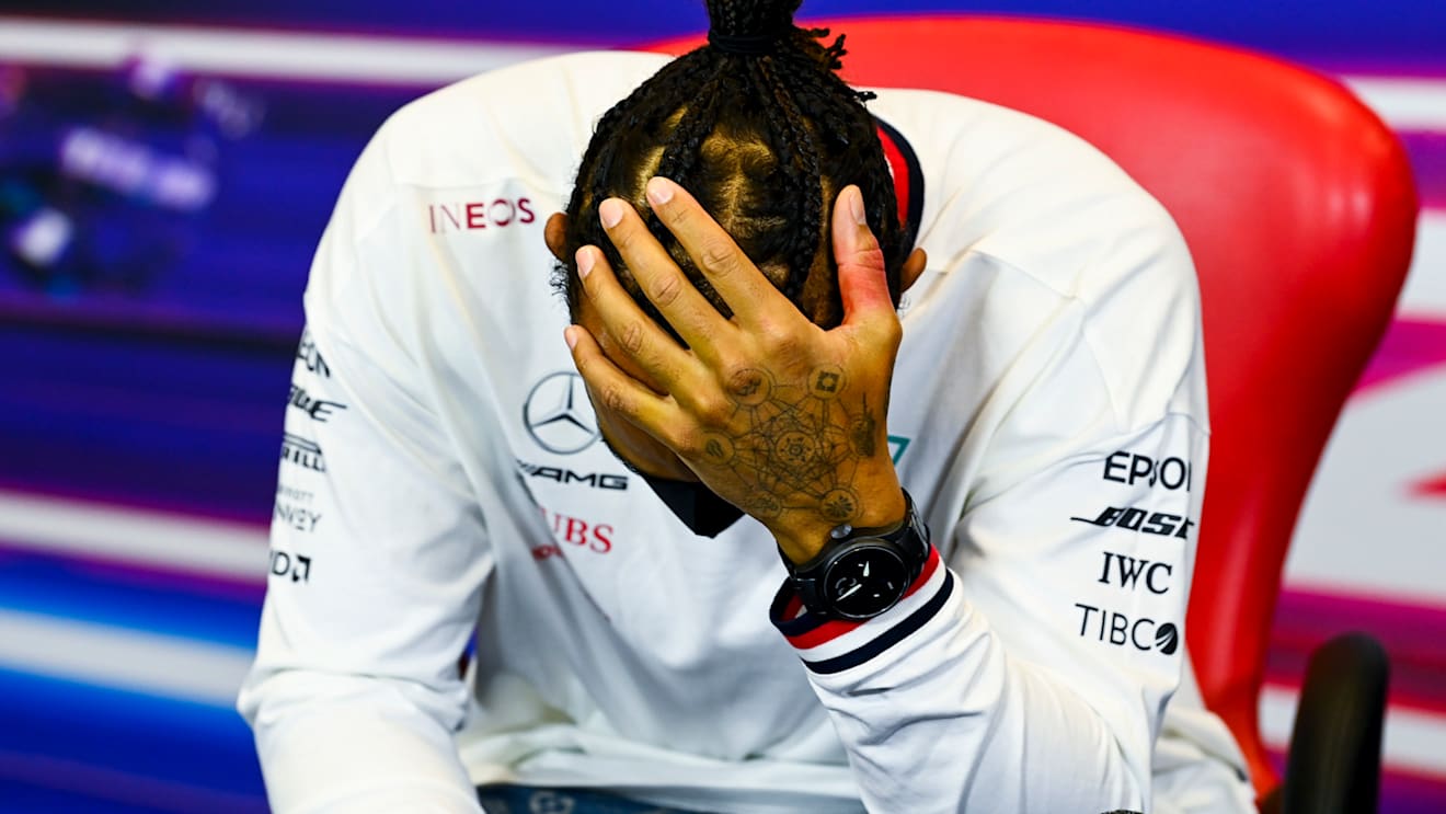 ISTANBUL, TURKEY - NOVEMBER 15: Race winner Lewis Hamilton of Great Britain and Mercedes GP talks in a press conference after the F1 Grand Prix of Turkey at Intercity Istanbul Park on November 15, 2020 in Istanbul, Turkey. (Photo by Mark Sutton - Pool/Getty Images)