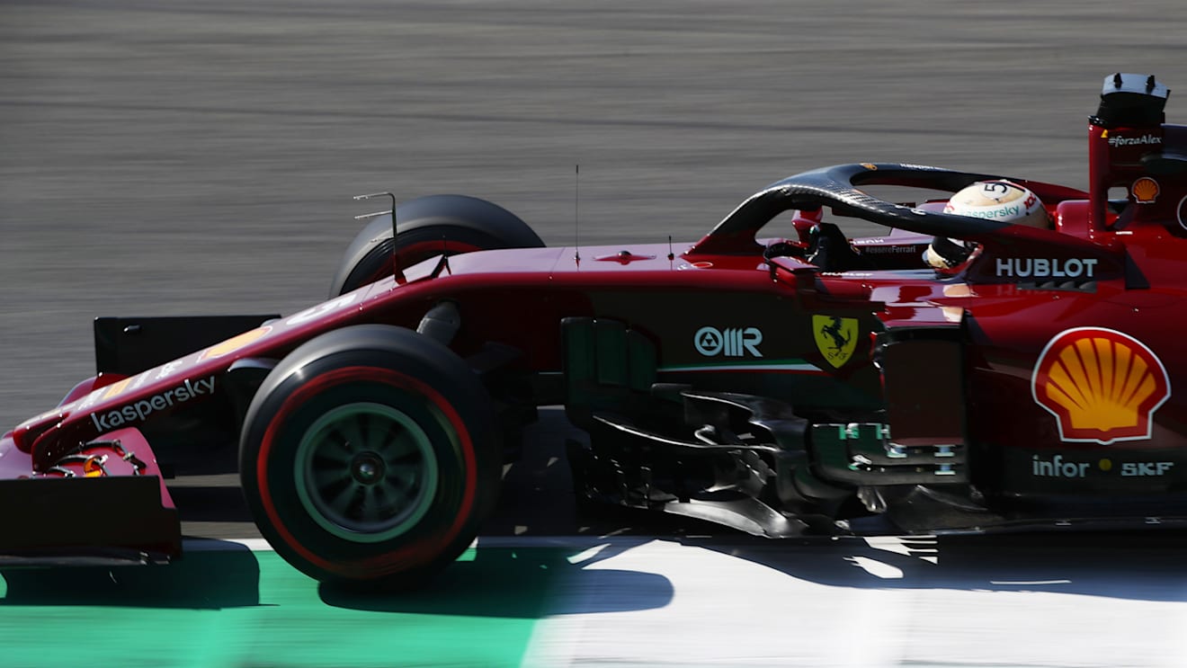 SCARPERIA, ITALY - SEPTEMBER 11: Sebastian Vettel of Germany driving the (5) Scuderia Ferrari SF1000 on track during practice ahead of the F1 Grand Prix of Tuscany at Mugello Circuit on September 11, 2020 in Scarperia, Italy. (Photo by Mark Thompson/Getty Images)