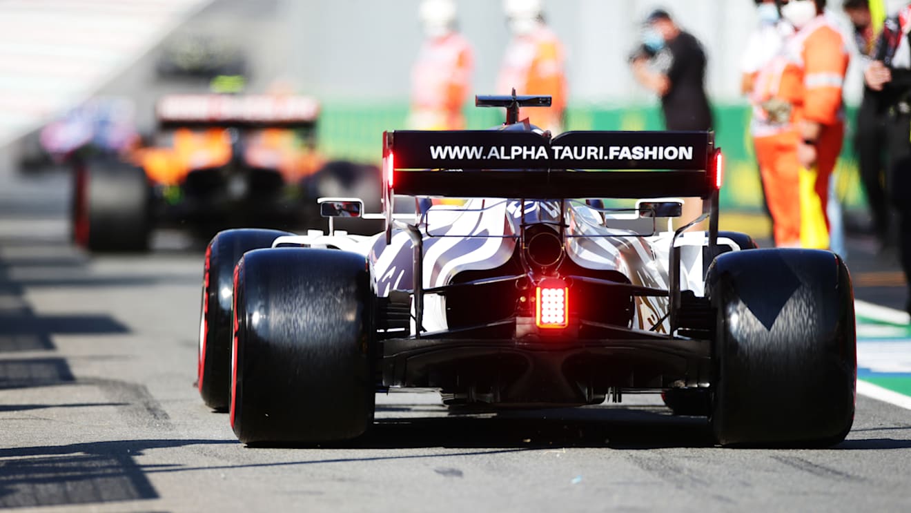 SCARPERIA, ITALY - SEPTEMBER 13: Daniil Kvyat of Russia driving the (26) Scuderia AlphaTauri AT01 Honda in the Pitlane during the F1 Grand Prix of Tuscany at Mugello Circuit on September 13, 2020 in Scarperia, Italy. (Photo by Peter Fox/Getty Images)