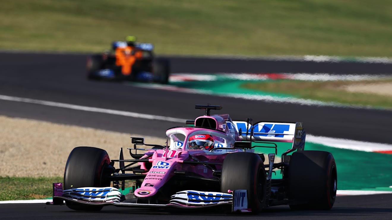 SCARPERIA, ITALY - SEPTEMBER 13: Sergio Perez of Mexico driving the (11) Racing Point RP20 Mercedes during the F1 Grand Prix of Tuscany at Mugello Circuit on September 13, 2020 in Scarperia, Italy. (Photo by Mark Thompson/Getty Images)