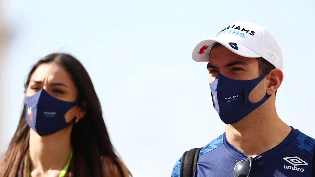ABU DHABI, UNITED ARAB EMIRATES - DECEMBER 10: Nicholas Latifi of Canada and Williams walks in the Paddock before practice ahead of the F1 Grand Prix of Abu Dhabi at Yas Marina Circuit on December 10, 2021 in Abu Dhabi, United Arab Emirates. (Photo by Mark Thompson/Getty Images)