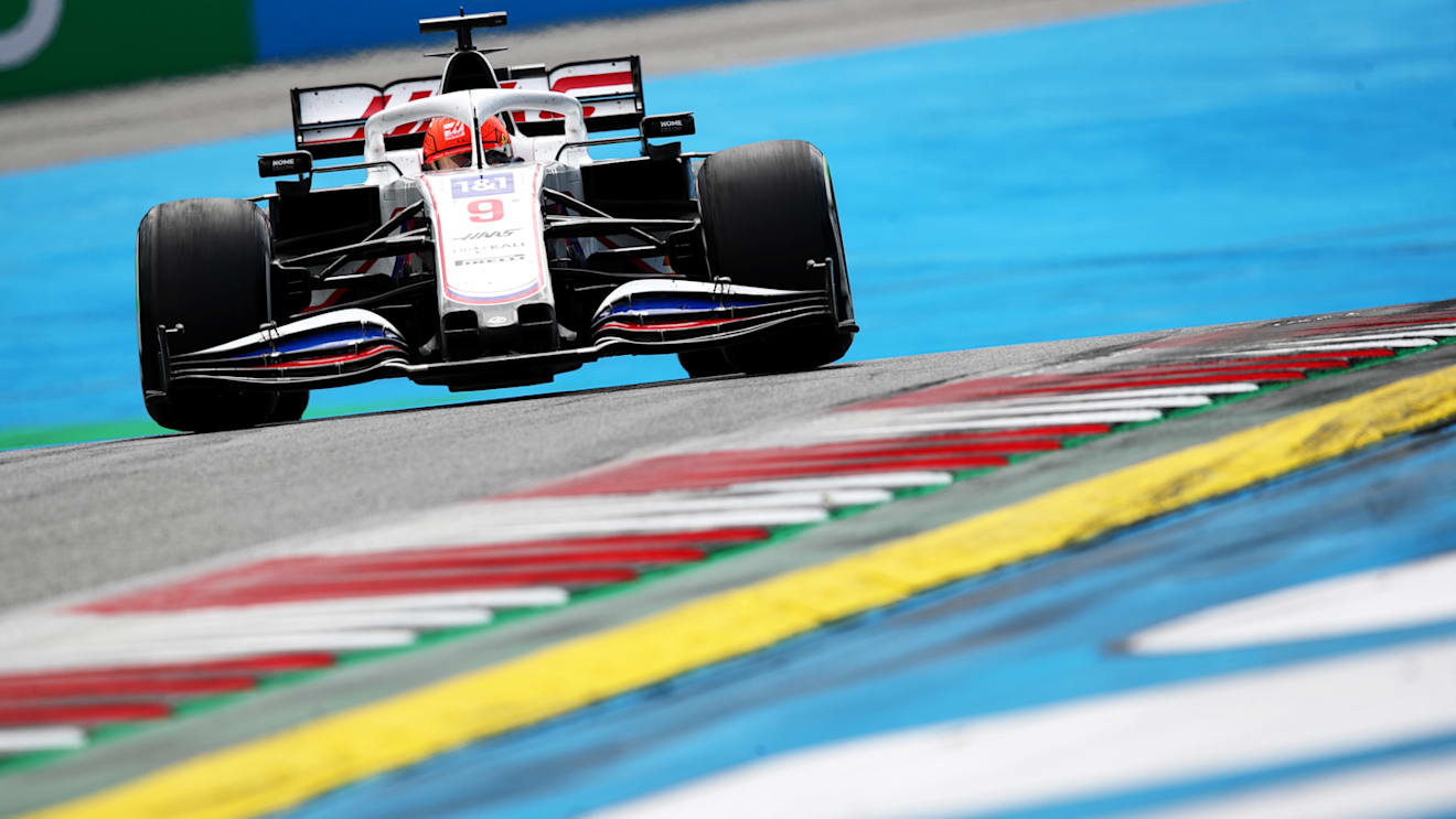 SPIELBERG, AUSTRIA - JULY 04: Nikita Mazepin of Russia driving the (9) Haas F1 Team VF-21 Ferrari during the F1 Grand Prix of Austria at Red Bull Ring on July 04, 2021 in Spielberg, Austria. (Photo by Joe Portlock - Formula 1/Formula 1 via Getty Images)