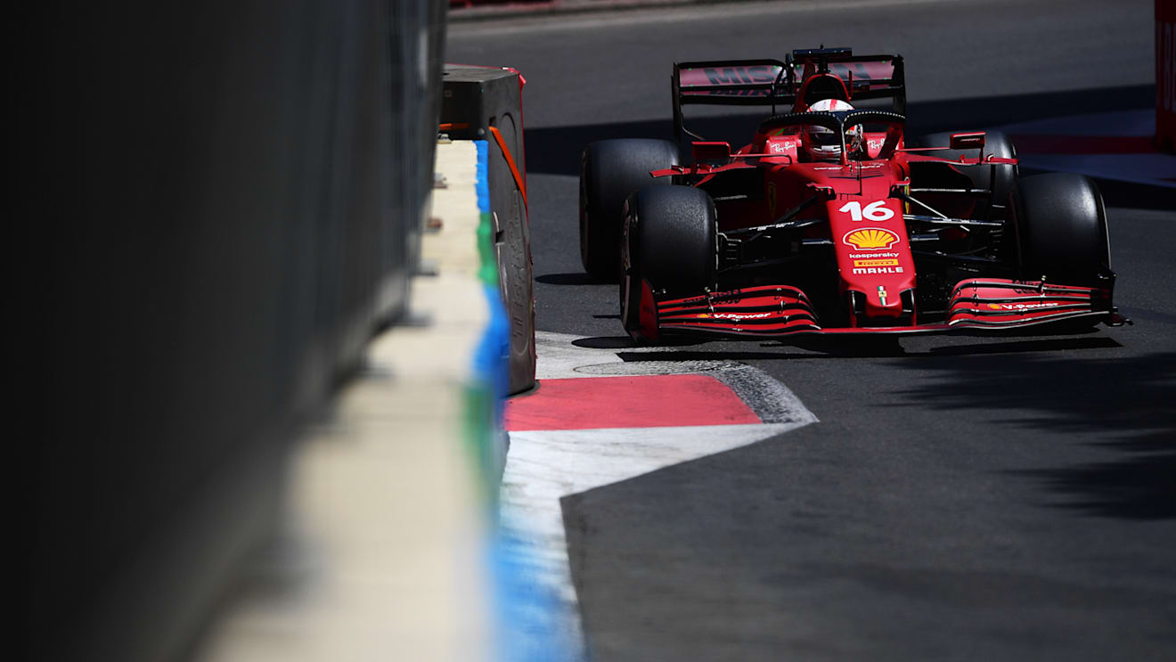 BAKU, AZERBAIJAN - JUNE 04: Charles Leclerc of Monaco driving the (16) Scuderia Ferrari SF21 on track during practice ahead of the F1 Grand Prix of Azerbaijan at Baku City Circuit on June 04, 2021 in Baku, Azerbaijan. (Photo by Mario Renzi - Formula 1/Formula 1 via Getty Images)