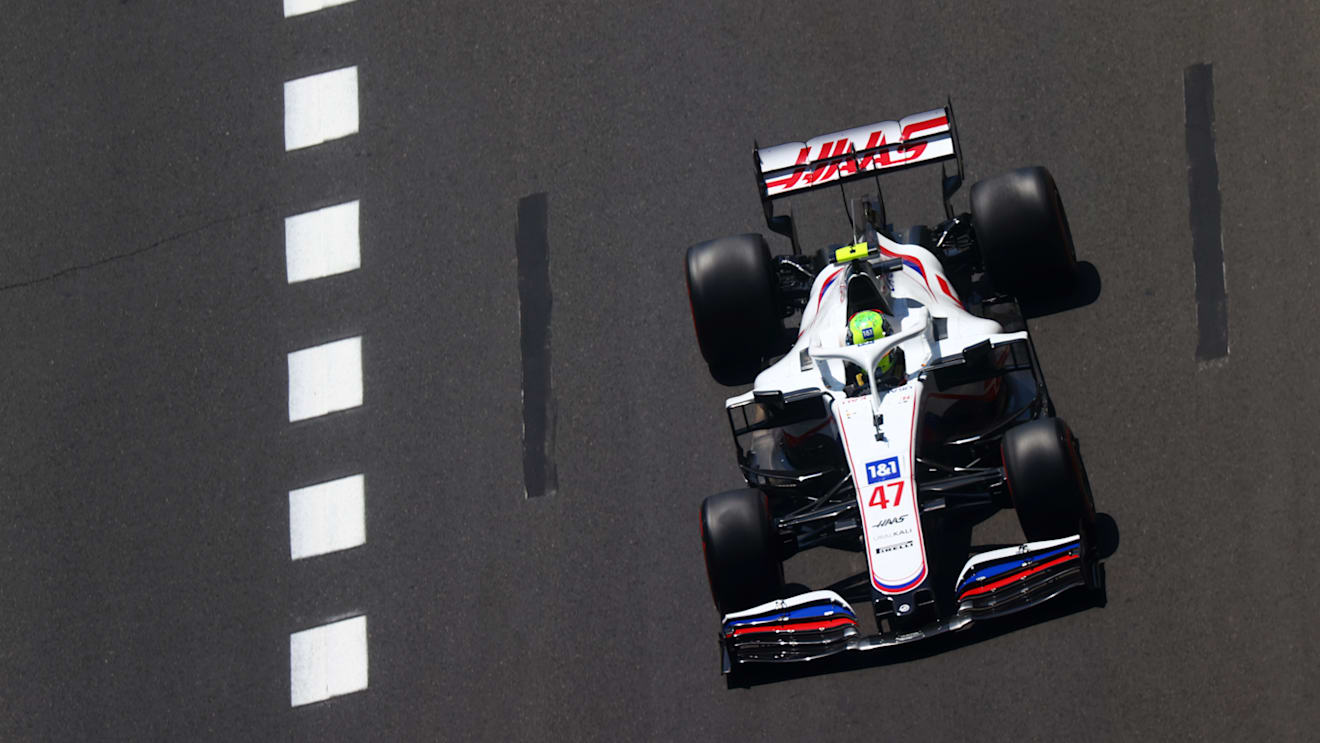 BAKU, AZERBAIJAN - JUNE 05: Mick Schumacher of Germany driving the (47) Haas F1 Team VF-21 Ferrari on track during final practice ahead of the F1 Grand Prix of Azerbaijan at Baku City Circuit on June 05, 2021 in Baku, Azerbaijan. (Photo by Dan Istitene - Formula 1/Formula 1 via Getty Images)
