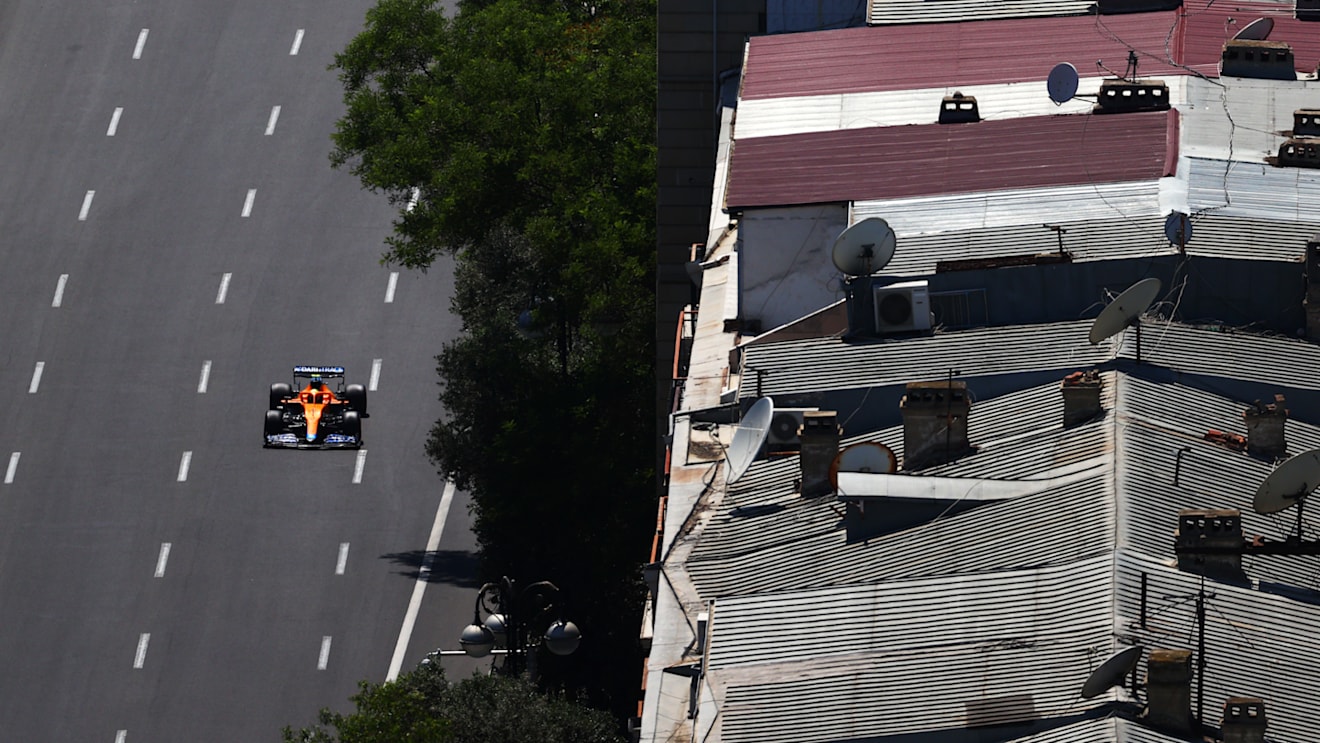 BAKU, AZERBAIJAN - JUNE 05: Lando Norris of Great Britain driving the (4) McLaren F1 Team MCL35M Mercedes on track during final practice ahead of the F1 Grand Prix of Azerbaijan at Baku City Circuit on June 05, 2021 in Baku, Azerbaijan. (Photo by Dan Istitene - Formula 1/Formula 1 via Getty Images)