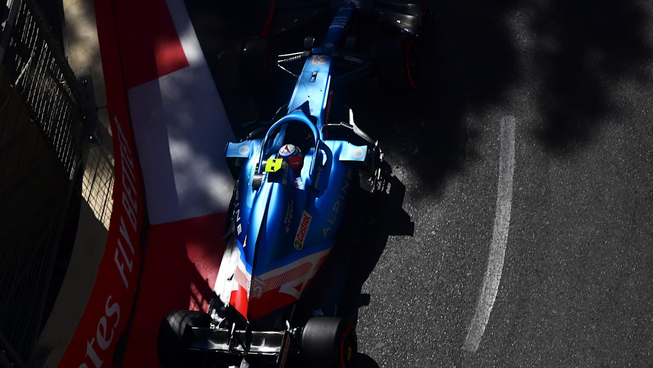 BAKU, AZERBAIJAN - JUNE 05: Esteban Ocon of France driving the (31) Alpine A521 Renault on track during qualifying ahead of the F1 Grand Prix of Azerbaijan at Baku City Circuit on June 05, 2021 in Baku, Azerbaijan. (Photo by Mario Renzi - Formula 1/Formula 1 via Getty Images)