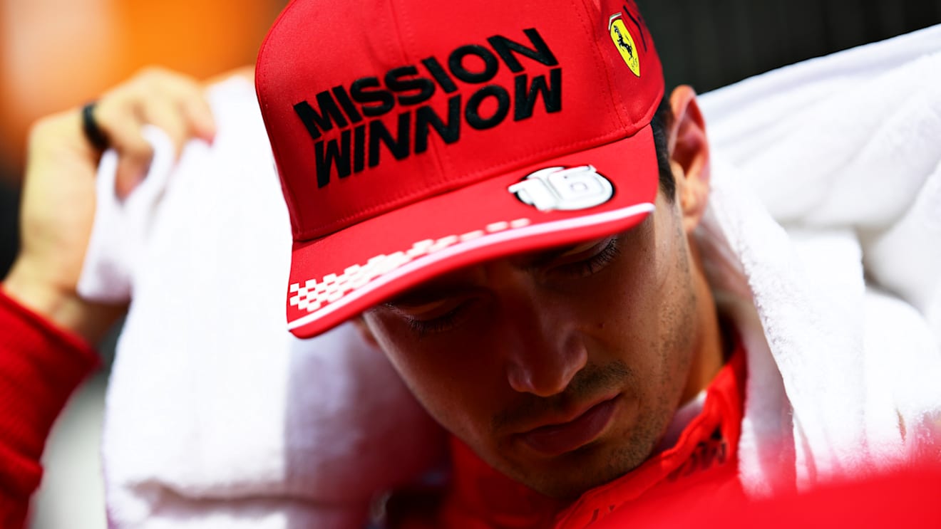 BAKU, AZERBAIJAN - JUNE 06: Charles Leclerc of Monaco and Ferrari looks on from the grid prior to the F1 Grand Prix of Azerbaijan at Baku City Circuit on June 06, 2021 in Baku, Azerbaijan. (Photo by Mario Renzi - Formula 1/Formula 1 via Getty Images)