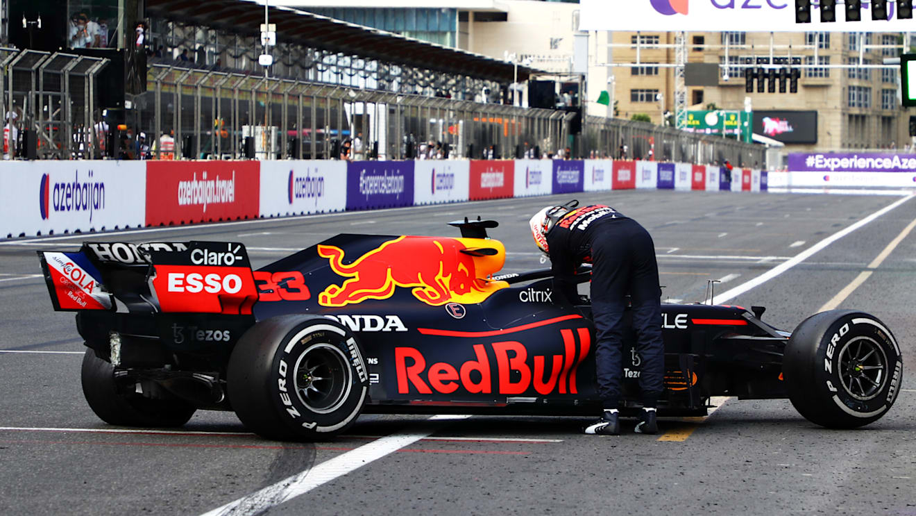 Verstappen crashed whilst cruising out front in Baku, leading to a red flag period