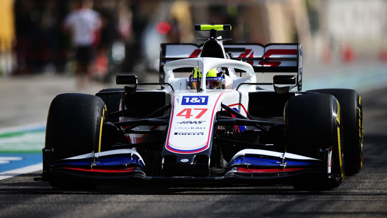 BAHRAIN, BAHRAIN - MARCH 26: Nikita Mazepin of Russia driving the (9) Haas F1 Team VF-21 Ferrari drives in the Pitlane during practice ahead of the F1 Grand Prix of Bahrain at Bahrain International Circuit on March 26, 2021 in Bahrain, Bahrain. (Photo by Peter Fox/Getty Images)