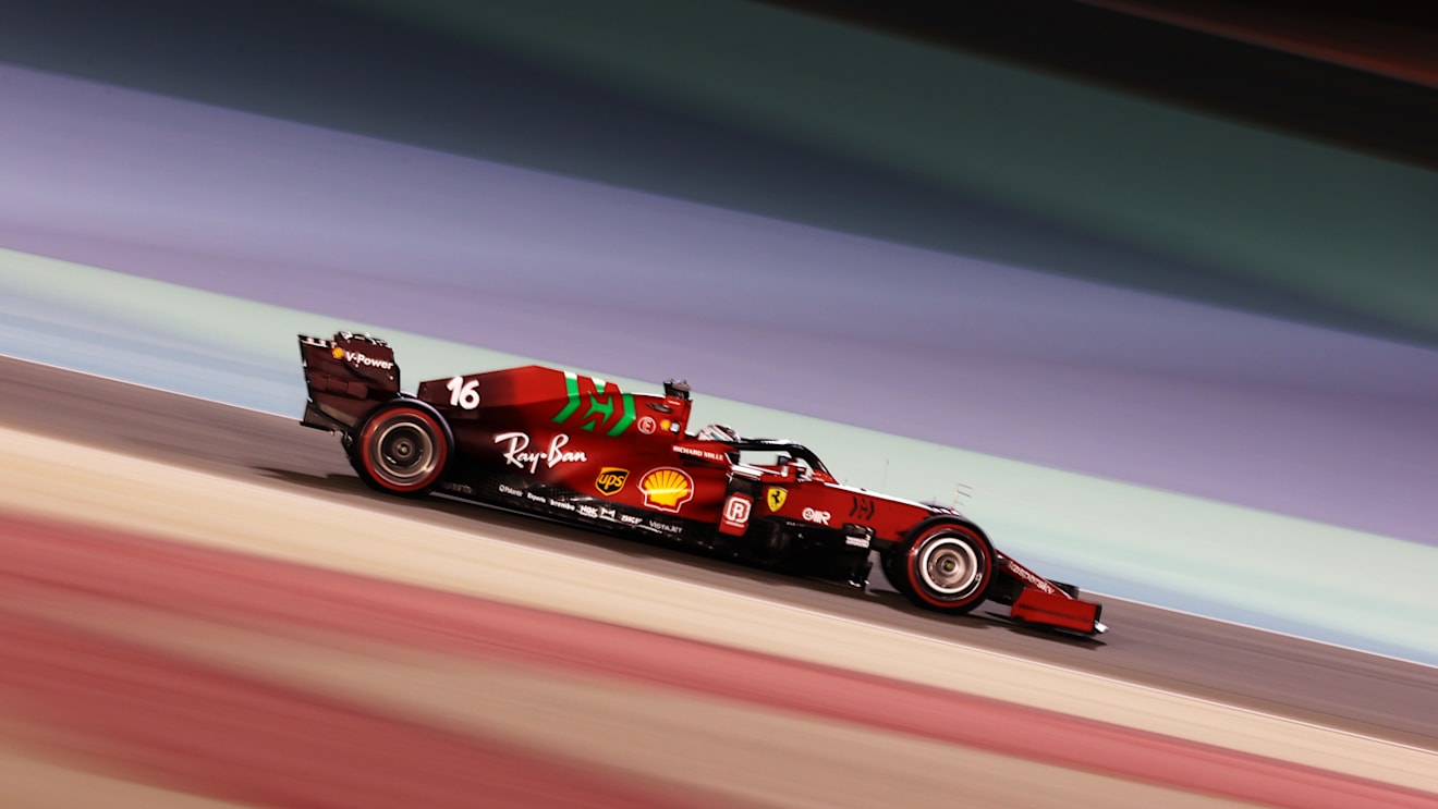 BAHRAIN, BAHRAIN - MARCH 26: Charles Leclerc of Monaco driving the (16) Scuderia Ferrari SF21 on track during practice ahead of the F1 Grand Prix of Bahrain at Bahrain International Circuit on March 26, 2021 in Bahrain, Bahrain. (Photo by Lars Baron/Getty Images)