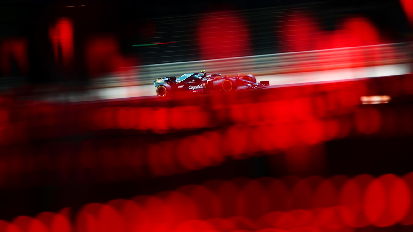 BAHRAIN, BAHRAIN - MARCH 26:  Sebastian Vettel of Germany driving the (5) Aston Martin AMR21 Mercedes during practice ahead of the F1 Grand Prix of Bahrain at Bahrain International Circuit on March 26, 2021 in Bahrain, Bahrain. (Photo by Dan Istitene - Formula 1/Formula 1 via Getty Images)