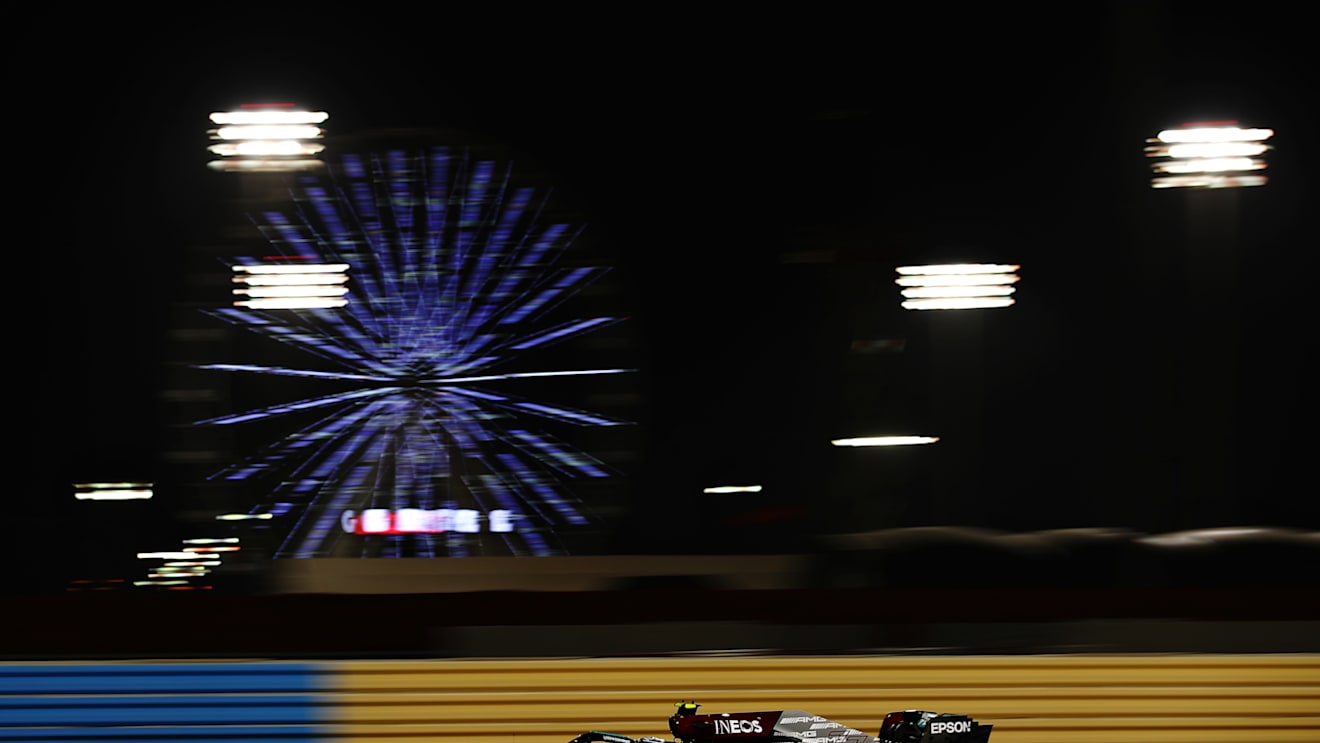 BAHRAIN, BAHRAIN - MARCH 26: Valtteri Bottas of Finland driving the (77) Mercedes AMG Petronas F1 Team Mercedes W12 on track during practice ahead of the F1 Grand Prix of Bahrain at Bahrain International Circuit on March 26, 2021 in Bahrain, Bahrain. (Photo by Bryn Lennon/Getty Images)