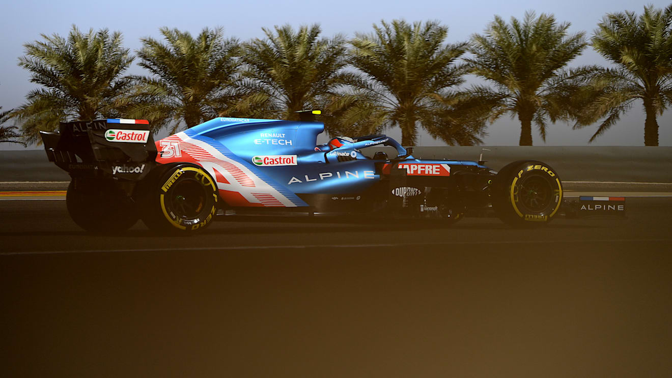 BAHRAIN, BAHRAIN - MARCH 27: Esteban Ocon of France driving the (31) Alpine A521 Renault during final practice ahead of the F1 Grand Prix of Bahrain at Bahrain International Circuit on March 27, 2021 in Bahrain, Bahrain. (Photo by Clive Mason - Formula 1/Formula 1 via Getty Images)