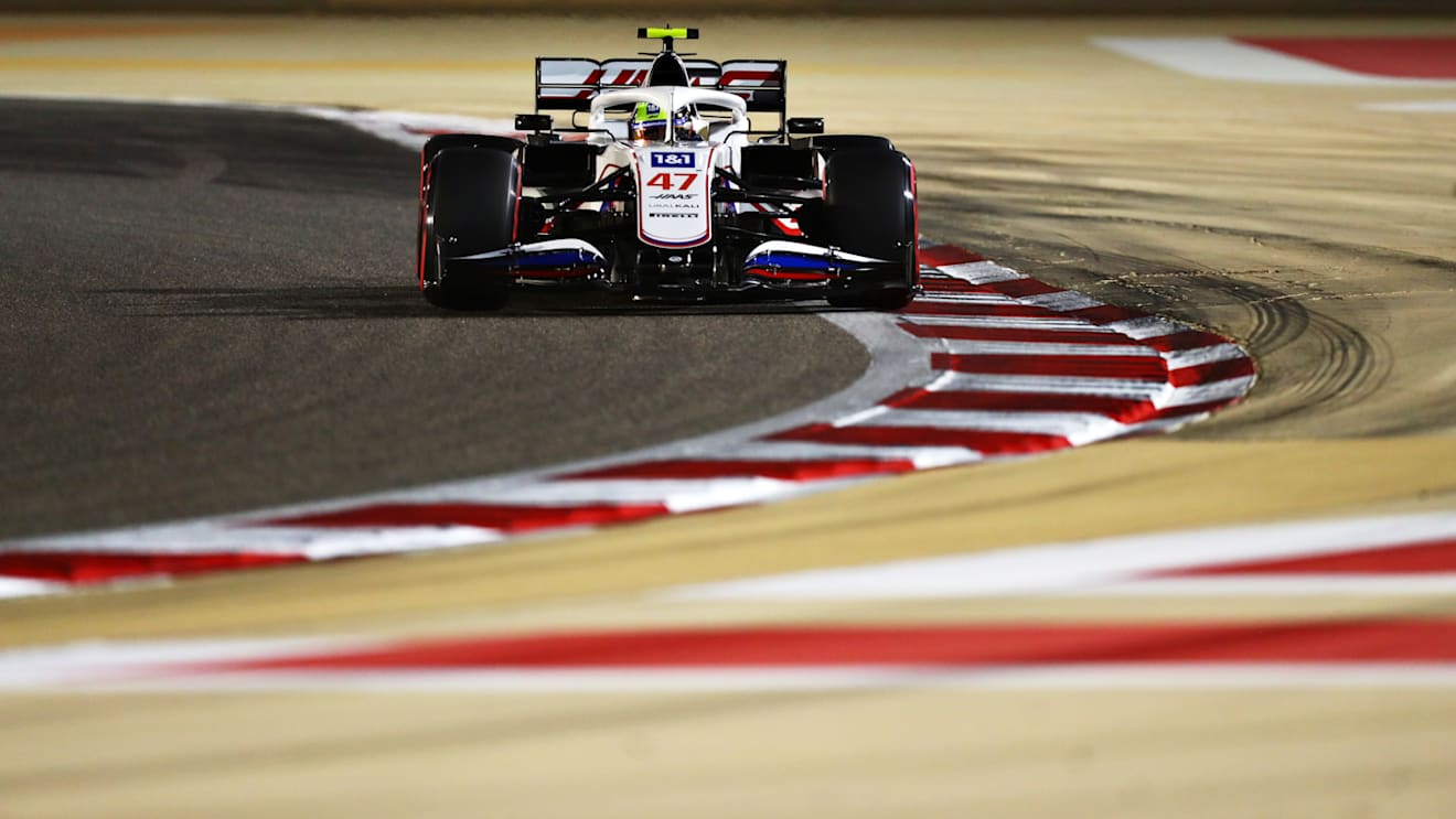 BAHRAIN, BAHRAIN - MARCH 27: Mick Schumacher of Germany driving the (47) Haas F1 Team VF-21 Ferrari during qualifying ahead of the F1 Grand Prix of Bahrain at Bahrain International Circuit on March 27, 2021 in Bahrain, Bahrain. (Photo by Dan Istitene - Formula 1/Formula 1 via Getty Images)