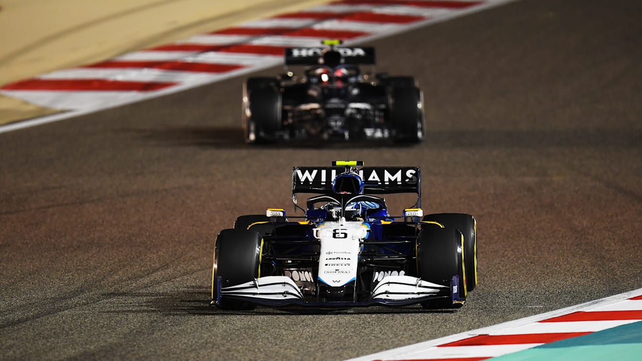 BAHRAIN, BAHRAIN - MARCH 28: Nicholas Latifi of Canada driving the (6) Williams Racing FW43B Mercedes on track during the F1 Grand Prix of Bahrain at Bahrain International Circuit on March 28, 2021 in Bahrain, Bahrain. (Photo by Clive Mason - Formula 1/Formula 1 via Getty Images)