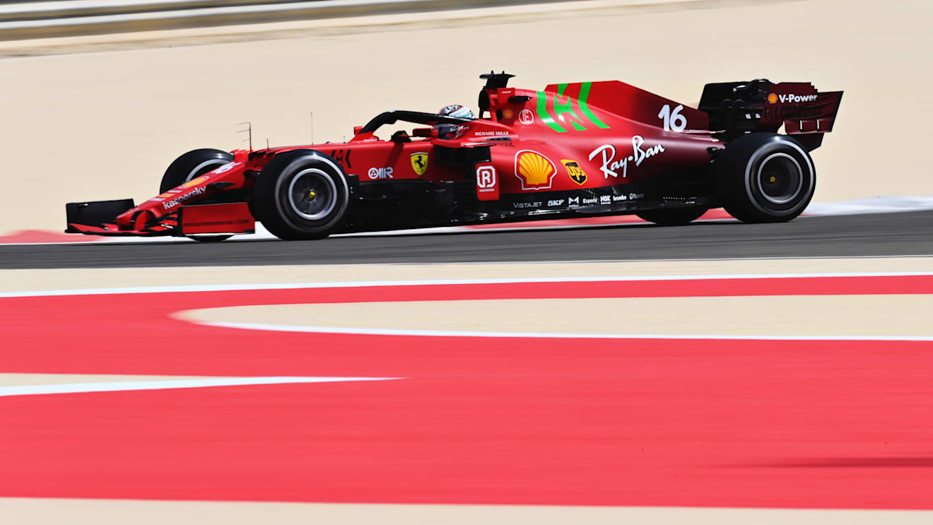 The splash of green certainly stands out on the Ferrari SF21