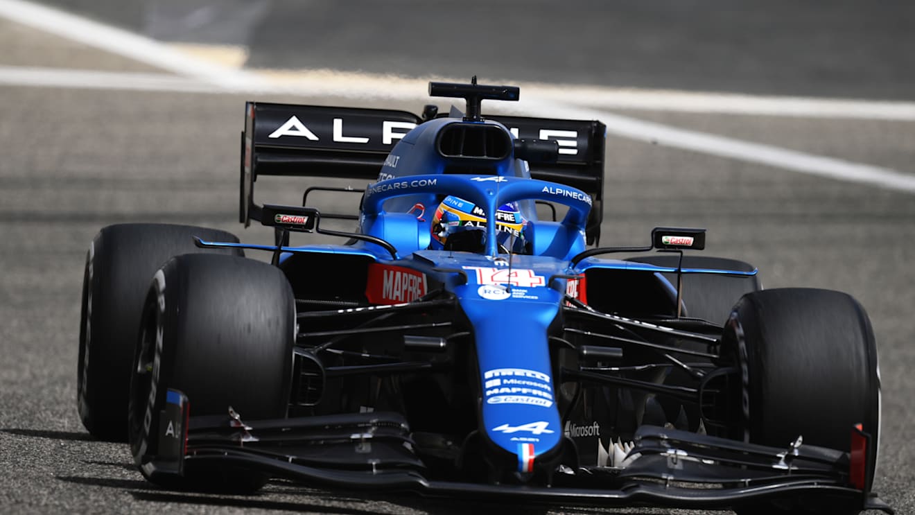 Fernando Alonso got his first taste of the new Alpine A521 on Saturday