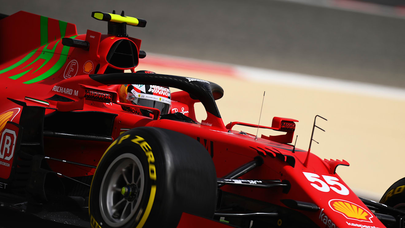 Carlos Sainz at the wheel for Ferrari