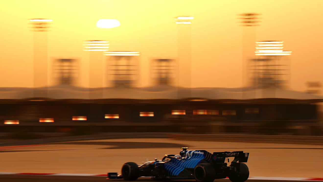Latifi's Williams glints in the sunset