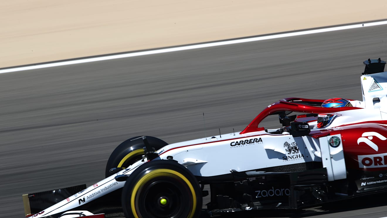Kimi Raikkonen is in the car for the full day for Alfa Romeo