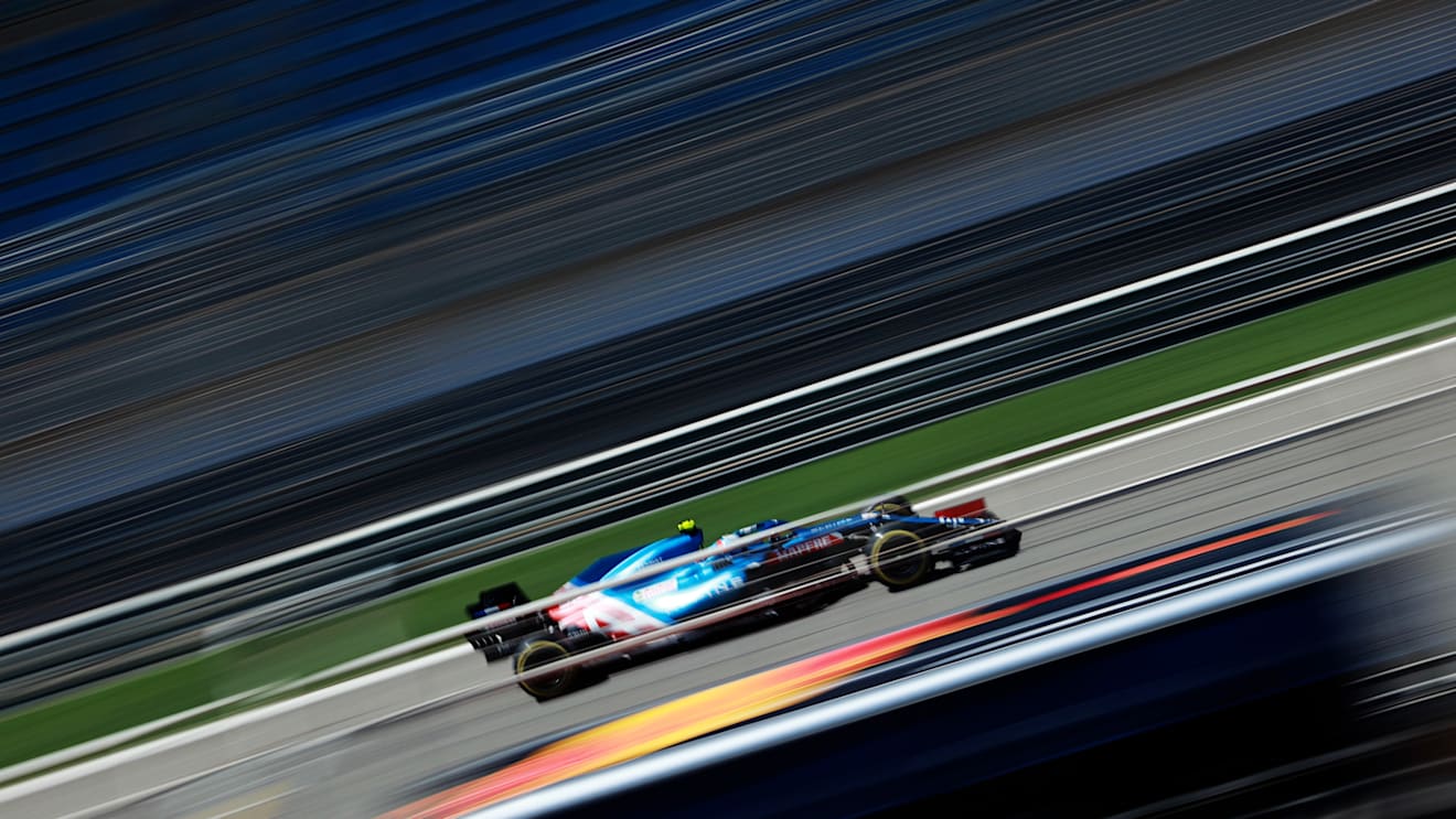 Ocon racking up the laps for Alpine