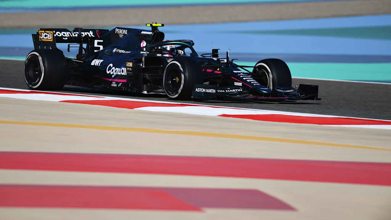 Vettel's Aston Martin in the afternoon of Day 3. Stroll finished last in the session after his morning stint