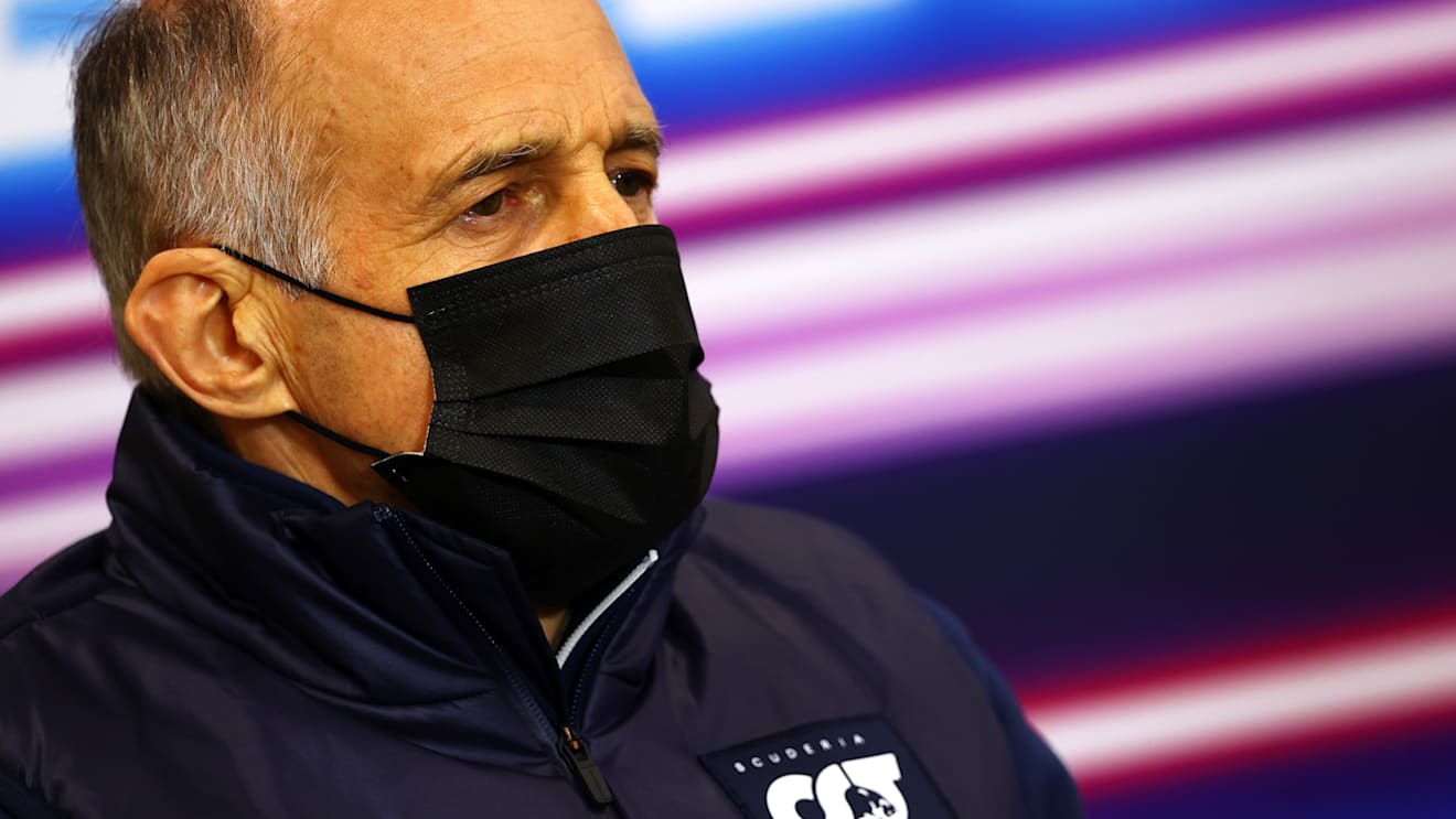 SPA, BELGIUM - AUGUST 27: Scuderia AlphaTauri Team Principal Franz Tost talks in the Team Principals Press Conference during practice ahead of the F1 Grand Prix of Belgium at Circuit de Spa-Francorchamps on August 27, 2021 in Spa, Belgium. (Photo by Dan Istitene/Getty Images)