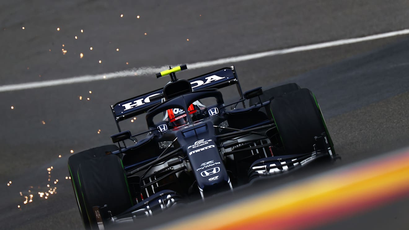SPA, BELGIUM - AUGUST 28: Pierre Gasly of France driving the (10) Scuderia AlphaTauri AT02 Honda during final practice ahead of the F1 Grand Prix of Belgium at Circuit de Spa-Francorchamps on August 28, 2021 in Spa, Belgium. (Photo by Dan Istitene - Formula 1/Formula 1 via Getty Images)