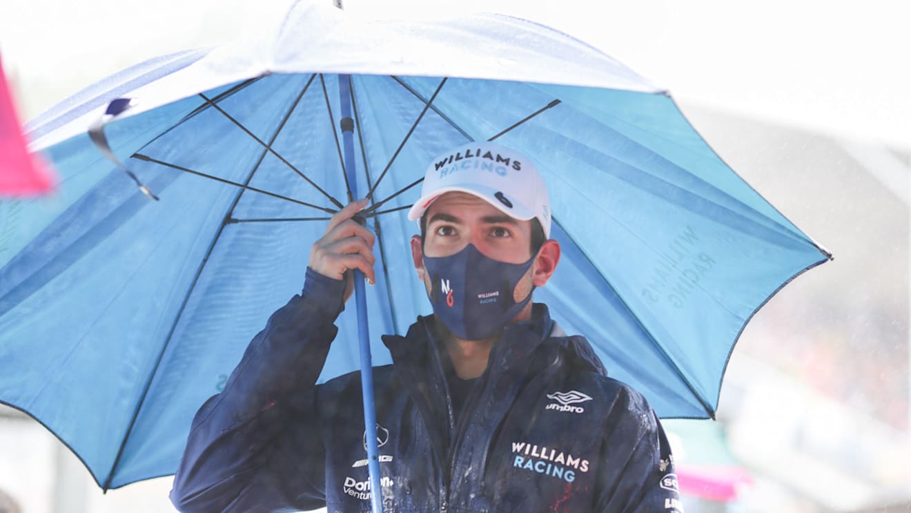 SPA, BELGIUM - AUGUST 29: Nicolas Latifi of Canada and Williams after the drivers parade during the F1 Grand Prix of Belgium at Circuit de Spa-Francorchamps on August 29, 2021 in Spa, Belgium. (Photo by Peter Fox/Getty Images)