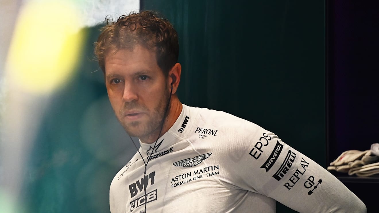 SAO PAULO, BRAZIL - NOVEMBER 12: Sebastian Vettel of Germany and Aston Martin F1 Team prepares to drive in the garage during practice ahead of the F1 Grand Prix of Brazil at Autodromo Jose Carlos Pace on November 12, 2021 in Sao Paulo, Brazil. (Photo by Clive Mason - Formula 1/Formula 1 via Getty Images)