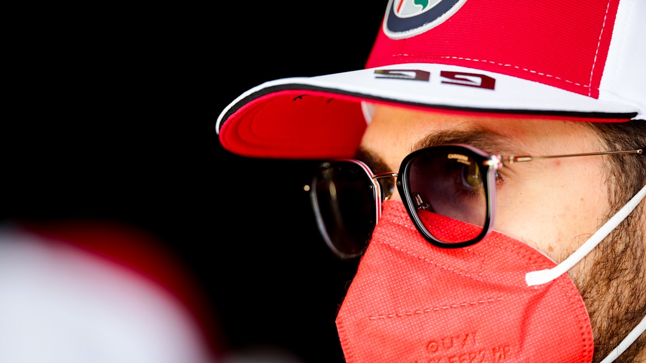 SAO PAULO, BRAZIL - NOVEMBER 14: Antonio Giovinazzi of Alfa Romeo and Italy  during the F1 Grand Prix of Brazil at Autodromo Jose Carlos Pace on November 14, 2021 in Sao Paulo, Brazil. (Photo by Peter Fox/Getty Images)